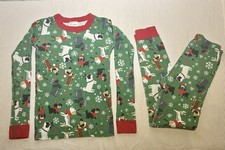 Hanna Andersson Pajama Set Holiday Dogs 2 Piece Long Sleeve Dogs Size 10