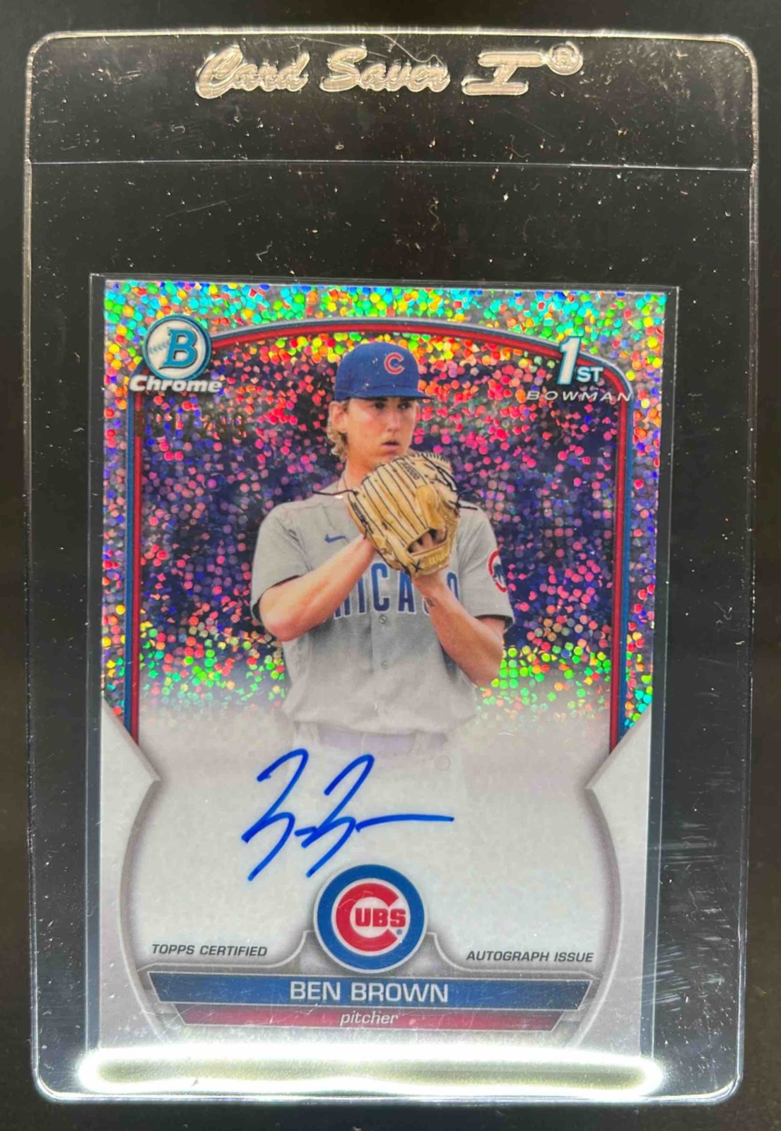 2023 Bowman Ben Brown Chrome Auto Speckle Refractor 1st #1/299 Cubs