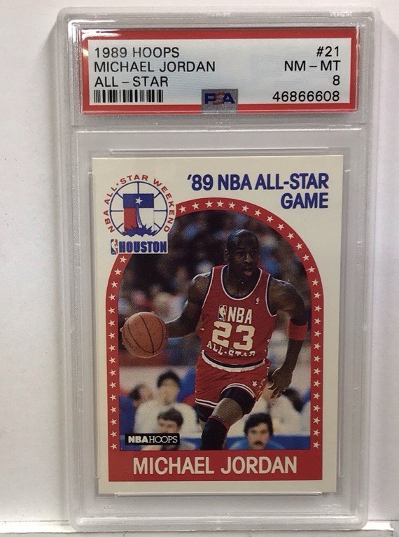 1989-90 NBA Hoops Michael Jordan All-Star #21 PSA 8 NM-MT BASKETBALL E