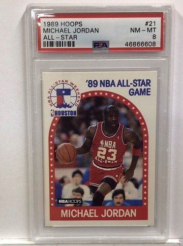 1989-90 NBA Hoops Michael Jordan All-Star #21 PSA 8 NM-MT BASKETBALL E