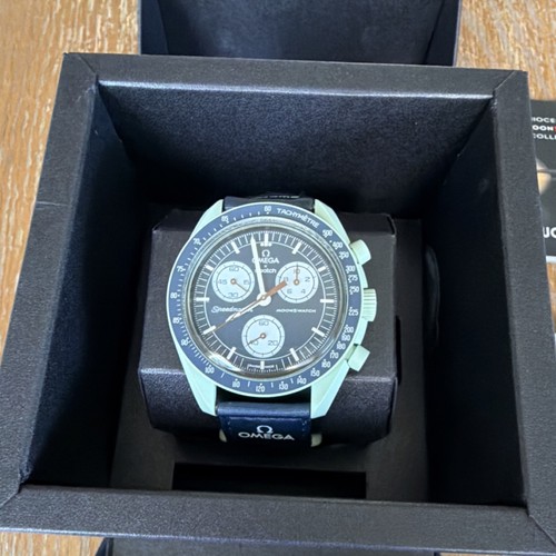 Authentic w/ papers OMEGA x Swatch Mission On Earth Bioceramic Quartz 