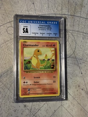 Charmander 9/108 - XY Evolutions - CGC Sample Graded Slab - Pokemon TCG Karten