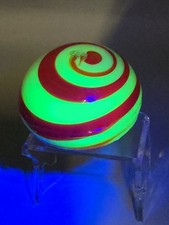 Vintage Red Swirl Slag Glass Uranium Agate Marble Suicide Knob Gear Shift