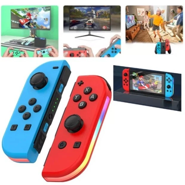 For Switch Joy-Con Controller Left & Right Wireless Pair Gamepad Joypad with LED - Image 3 of 4