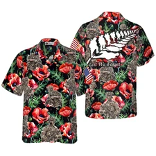 Veteran Less We Forget Hawaiian Shirt Aloha Shirt For Men and Women