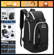 50L Waterproof Ski Boot Bag Backpack for Skis, Snowboard  Gear - Padded Travel