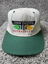 Vintage John Deere Motorsport Snapback OS Multicolor Made in USA Chad Little