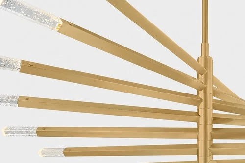 Corbett Lighting 501-56 Strasbourg 56"W LED Abstract Chandelier - Brass - Picture 3 of 9