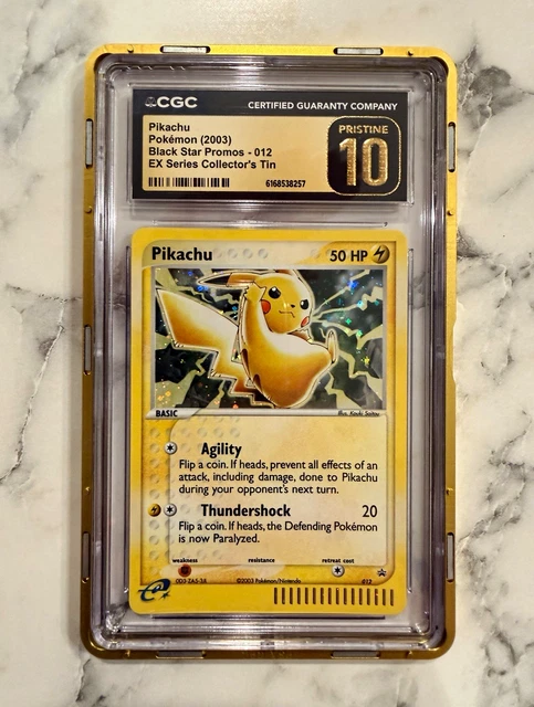 Pokemon 2003 Nintendo Black Star Promo Pikachu 012 Holo CGC Pristine 10
