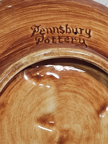 🚂Pennsbury Pottery Pennsylvania Railroad 1856 Tiger Train Plate Vintage Decor🚂 - Picture 5 of 11