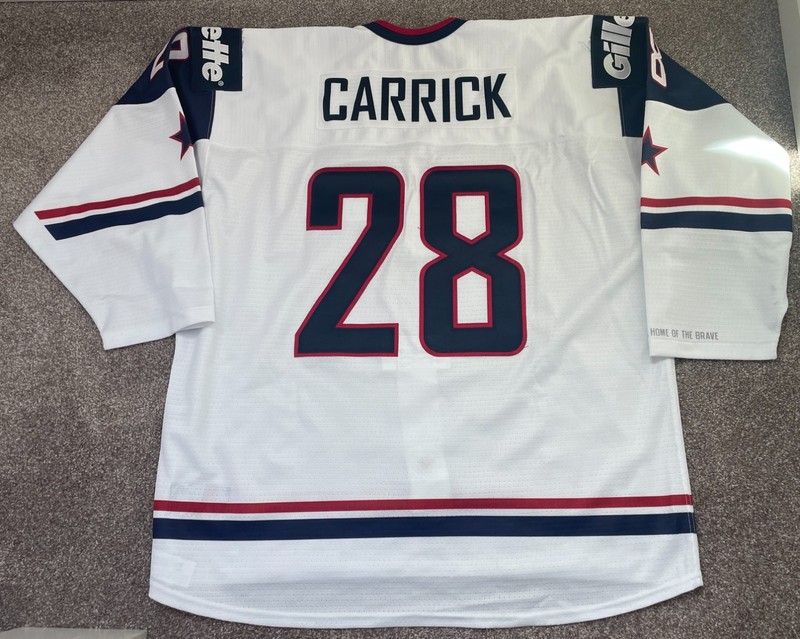 Team USA Connor Carrick GAME WORN used hockey jersey - 2014 IIHF World Juniors