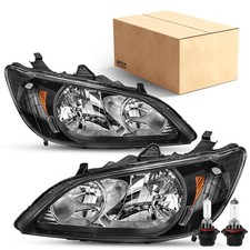 -for 2004 2005 Honda Civic Halogen Type Headlight Assembly Pair Set -for 2004 2005 Honda Civic Halogen Type Headlight Assembly Pair Set