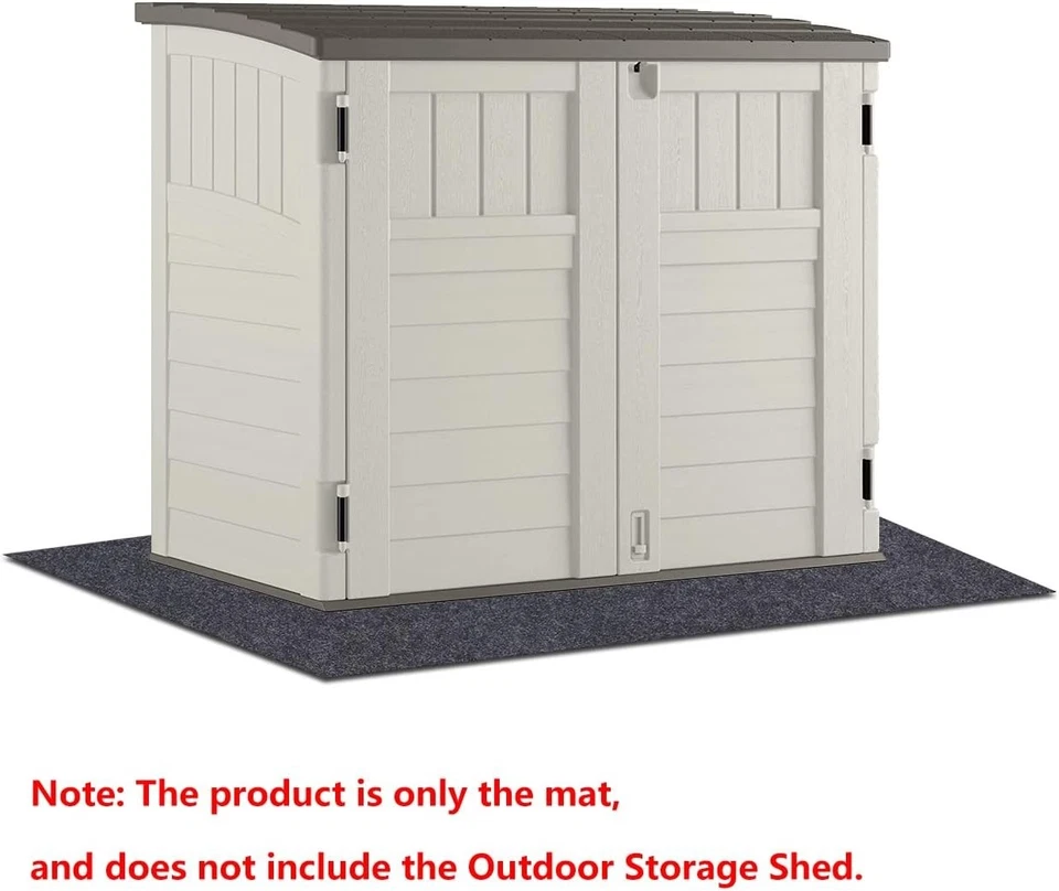 Meitola Outdoor Storage Shed Mat，Waterproof and 8' x 6', Brown, Gray, Black - Image 2 of 4