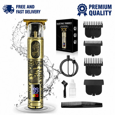 SEJOY LCD Hair Clipper USB Rechargeable Cordless Dragon Barber Trimmer
