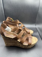 Chaps Brown Wedges Size 6.5