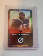 2025 UNO NFL Elite Wild Amen Ogbongbemiga #139 SSP 4 Color Foil Card Bears
