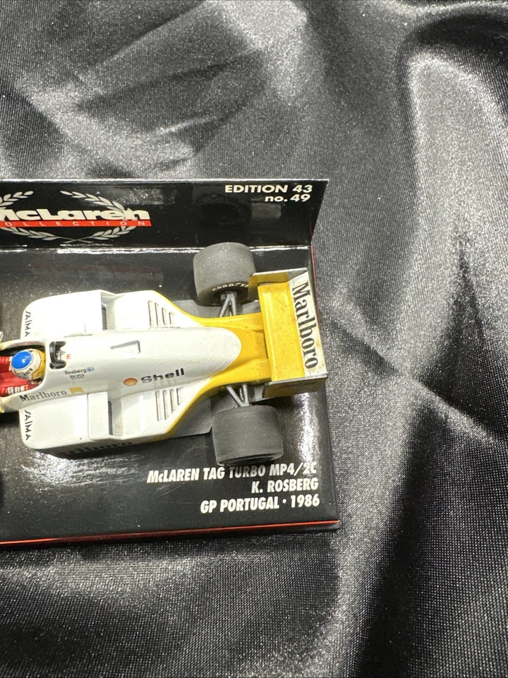 PMA Minichamps 1/43 McLaren MP4/2C 1986 Portugal GP #2 Keke Rosberg USA Boxed - Image 3 of 4