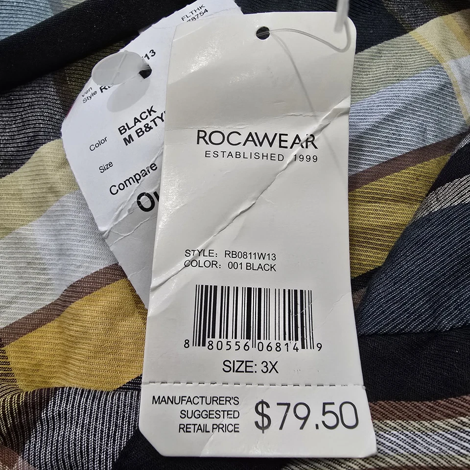 Camisa con botones Rocawear para hombre a cuadros talla 3X Foto 4 de 4