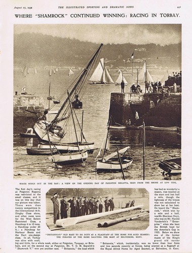PAIGNTON Devon The Regatta - Vintage Print 1932