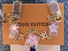 BNIB Louis Vuitton X Takashi Murakami 2025 Bag Charm Chain Cherry Blossom Gold
