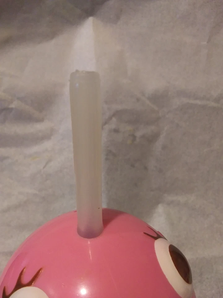 2013 Circo Pink Bird Sippy Cup canudo flexível 6" copo bonito instrução bebida - Imagem 3 de 4