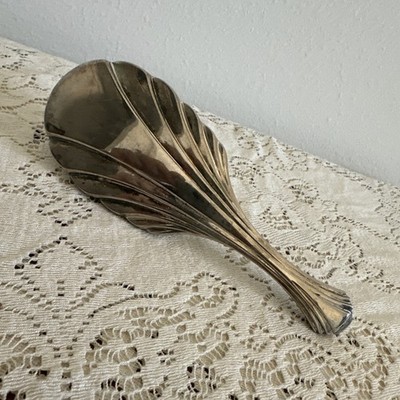 Vintage Silver /  Brush Scalloped Edges Art Deco Style