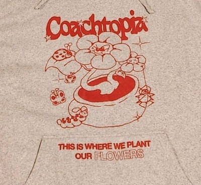 Coachtopia Coach Hoodie Womens 2XL Gray This Is Where We Plant Our Flowers