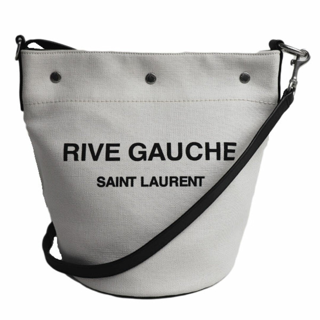 Borsa a tracolla Saint Laurent Rive Gauche bianca nera 669299 Faaaz 9024