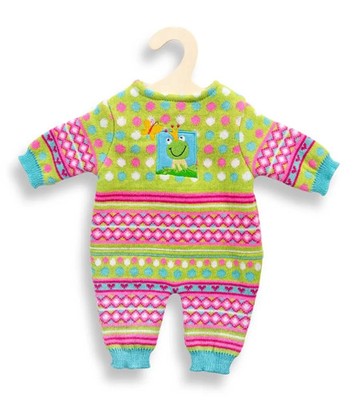Puppen-Strickstrampler Froschi Gr. 28-35cm Puppenbekleidung Frosch