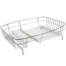 Delfinware Kitchen Large Dish Drainer White Grey Cream