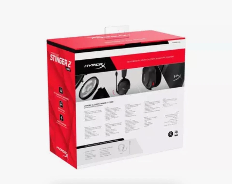 HyperX Cloud Stinger 2 Core Wired- Gaming Headset For PC•Noise Cancelling•Black - Image 2 of 4