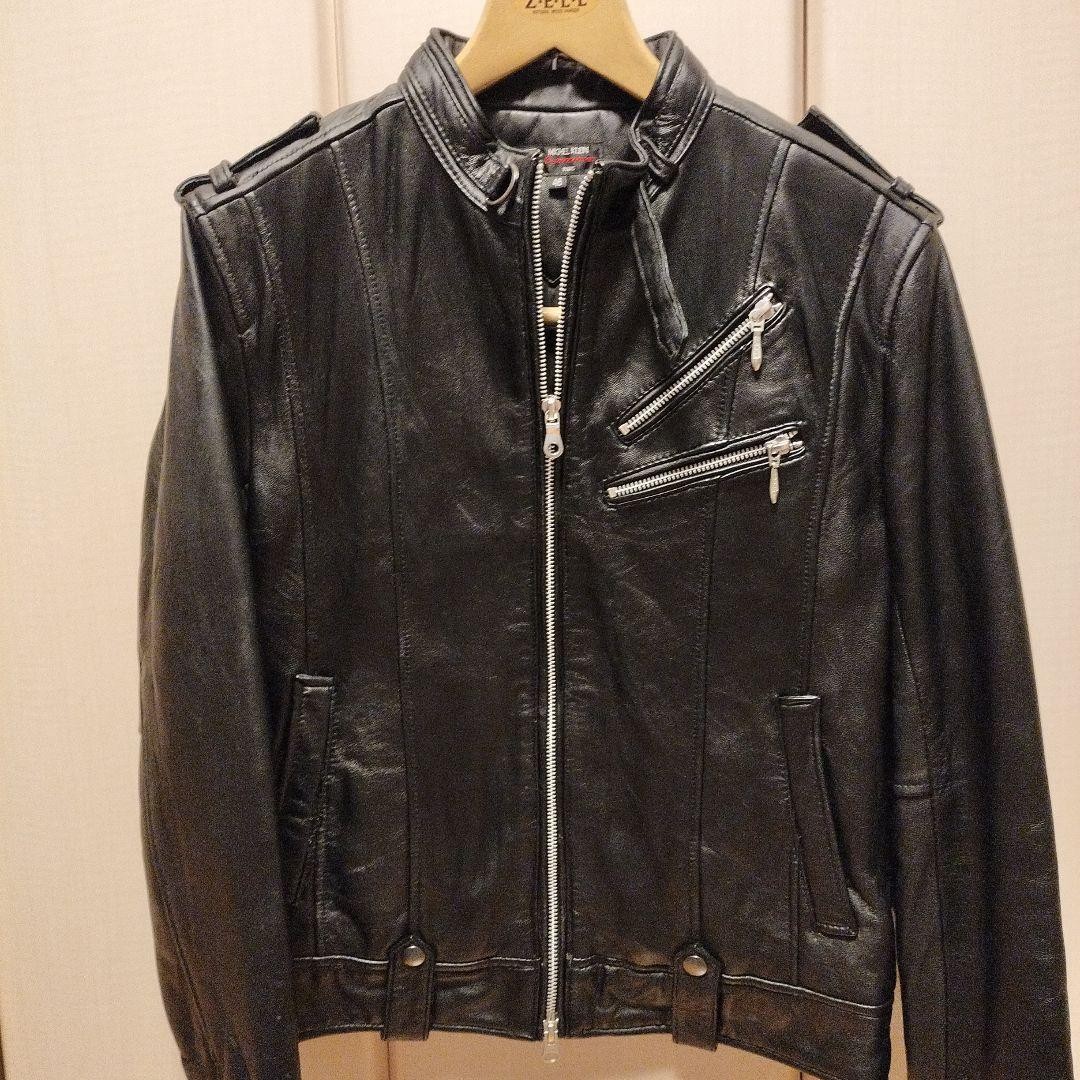 M Size Leather Jacket Michel Klein Homme Black 46