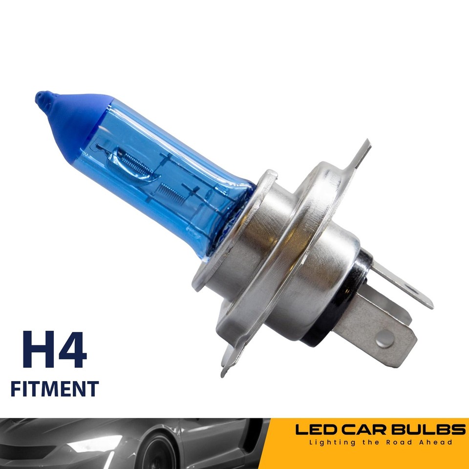 2 x H4 472 Super Bright White 55w Halogen Fog Snow Light Headlight ...