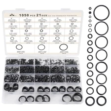 1050PCS O-Ring Assortment Kit | 21 Metric Sizes for Car Repair, Faucet, Air, Gas