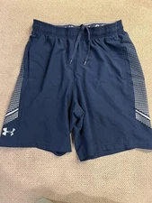 Mens Under Armour Shorts Blue Gray Medium
