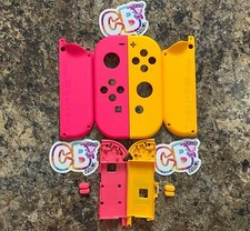 Genuine Nintendo Switch Joycon Housing Shells Neon Pink L  Orange R OEM