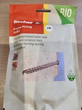 16 Frame Fixings Fischer Nylon Plugs & Screws 8mm X 80mm 