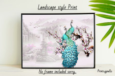 PEACOCK BIRD A4 PRINT POSTER PICTURE  WALL ART HOME DECOR UNFRAMED NEW GIFT 