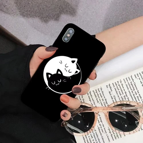 Cartoon Cat Pattern Phone Case For iPhone 15 Pro Max 14 11 12 13 XS XR 8 7 Cover - Picture 19 of 33