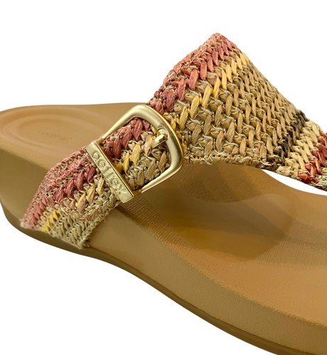 Aetrex Kate Woven Arch Support Cushioned Orthotic Wedge Thong/ Sandals Sz 10 - Picture 9 of 16