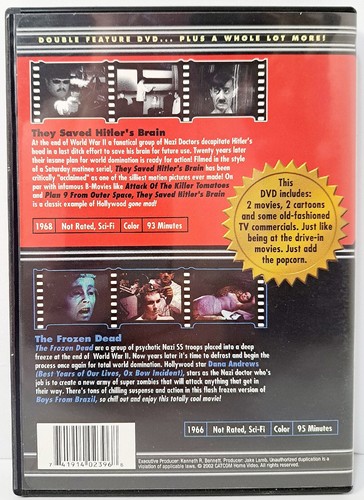 They Saved Hitler's Brain / The Frozen Dead ~ Catcom Double-feature Dvd - Picture 2 of 3