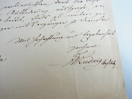 Brief FRANKFURT a.M. 1857: Architekt F.W. Ludwig an Philipp Friedrich GWINNER - 第 3/7 張圖片