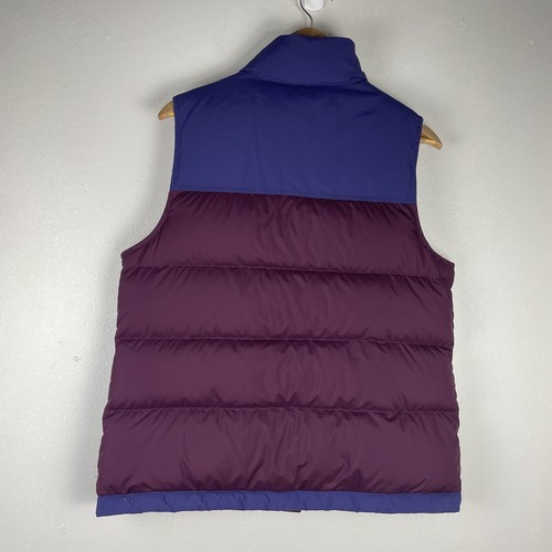 LL Bean Goose Downtek Insulated Puffer Vest L Purple ColorBlock Hiking Gorpcore - Picture 2 of 5