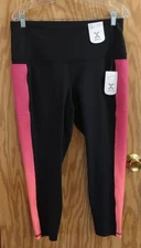 Xersion High Rise 7/8 Ankle Leggings Women's Size 0X NEW MSRP $44 Black Pink NEW