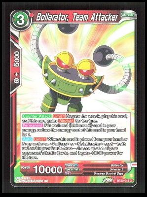 Dragon Ball Super - Bollarator, Team Attacker - BT20-018 Common Card CB-1-4-A-2