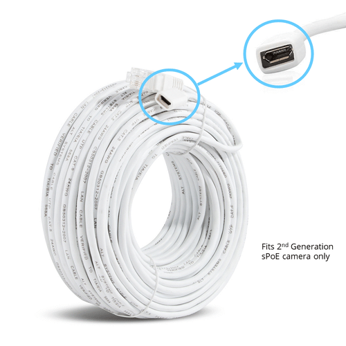 Zmodo™ 2nd Generation sPoE NVR MicroUSB Camera Cable W-USB015 50ft Genuine OEM - Picture 3 of 3