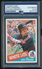 1985 Topps #52 Jerry Dybzinski signed auto autograph PSA/DNA crisp blue sig