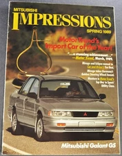 1989 Mitsubishi Galant Road Test Brochure GS Sedan Excellent Original 89