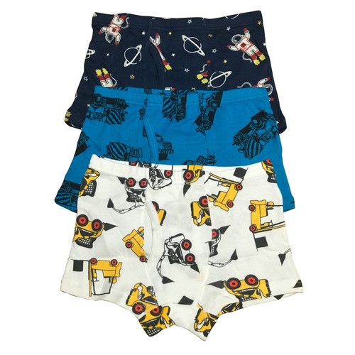 3 PK Cotton Toddler Little Boys Kids Underwear Boxer Briefs Size 4T 5T 6T 7T 8T - Picture 2 of 13