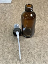 5 NEW 2 oz. Amber Glass Vivaplex Bottles with Mist Sprayer